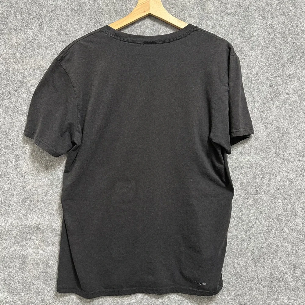 Adidas T-Shirt Mens Large Black Jay Train Football Camp Climalite‎ Short Sleeve
